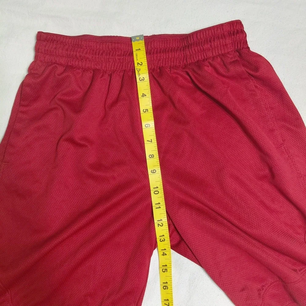 Air Jordan Dri-FIT Basketball Shorts Red Mesh Medium Youth Drawstring Jumpman
